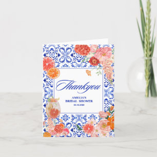 That's Amore Spritz Mediterranean Bridal Shower  Thank You Card