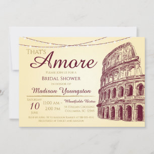 That's Amore Vintage Italian Bridal Shower Invitation