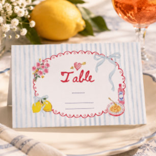 That's amore whilsical italian bridal shower place card
