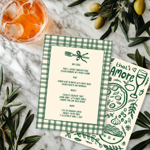 That's Amore Whimsical CUSTOM Italian Food Drink  Menu