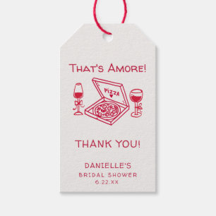 That's Amore Whimsical Hand Drawn Bridal Shower Gift Tags