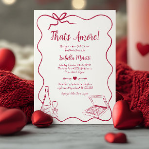 That's Amore Whimsical Hand Drawn Bridal Shower Invitation