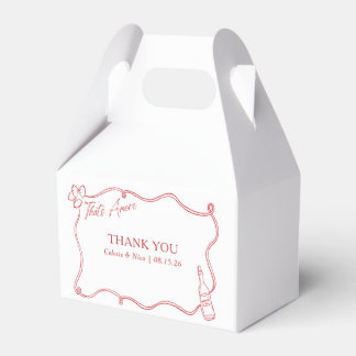 That's Amore Whimsical Hand Drawn Wedding Favour Box