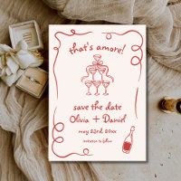 That's Amore Whimsical Hand Drawn Wedding