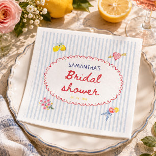 That's amore whimsical Italian bridal shower Napkin
