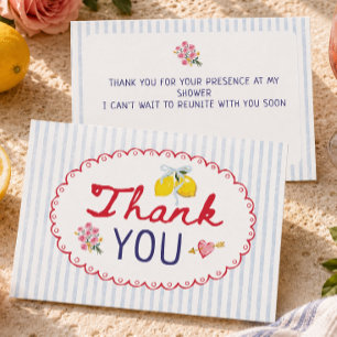 That's amore whimsical Italian bridal shower Thank You Card