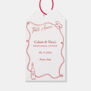 That's Amore Whimsical Italian Rehearsal Dinner Gift Tags