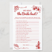 That's Amore Who Knows the Bride Best Bridal Game