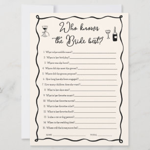 Thats Amore Who Knows the Bride Best Game Card
