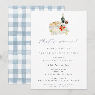 That's Amore Wine & Cheese Bridal Shower Picnic Invitation