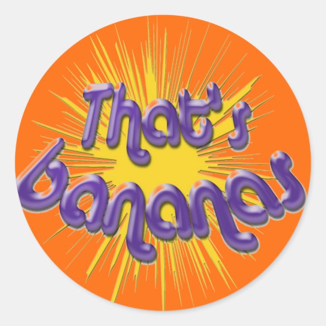 THAT'S BANANAS CLASSIC ROUND STICKER (Front)