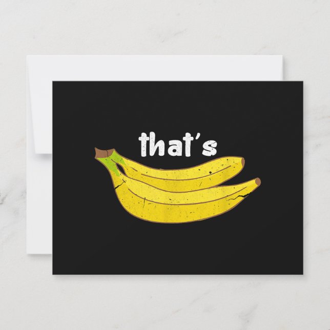 That's Bananas Funny Fruit Food Pun Foodie Monkey  Holiday Card (Front)