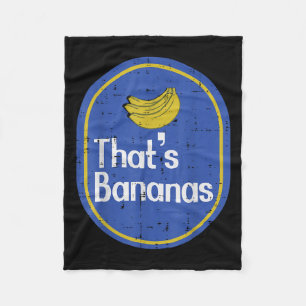 Thats Bananas Sticker Fruit Costume Halloween Men  Fleece Blanket