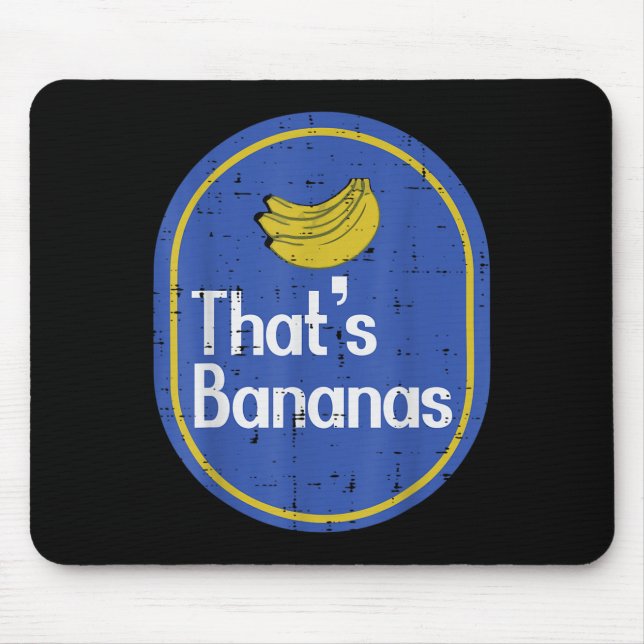 Thats Bananas Sticker Fruit Costume Halloween Men  Mouse Mat (Front)
