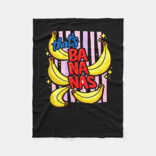 Thats Bananas Summer Fruit Food Pun Fleece Blanket