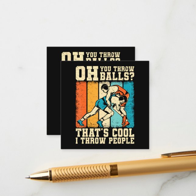 That's Cool I Throw People Enclosure Card (Front/Back In Situ)