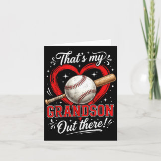 Thats Grandson Out There Baseball Grandma Mothers Card
