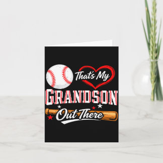 Thats Grandson Out There for Women Grandma Card