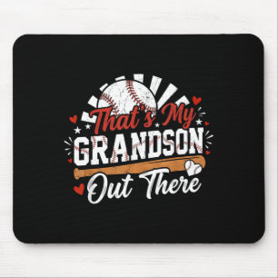 Thats Grandson Out There Women Baseball Grandma 1 Mouse Mat