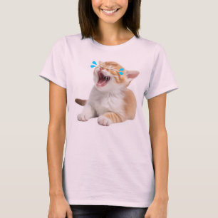 That's Hiss-terical Cute Funny Laughing Cat T-Shirt