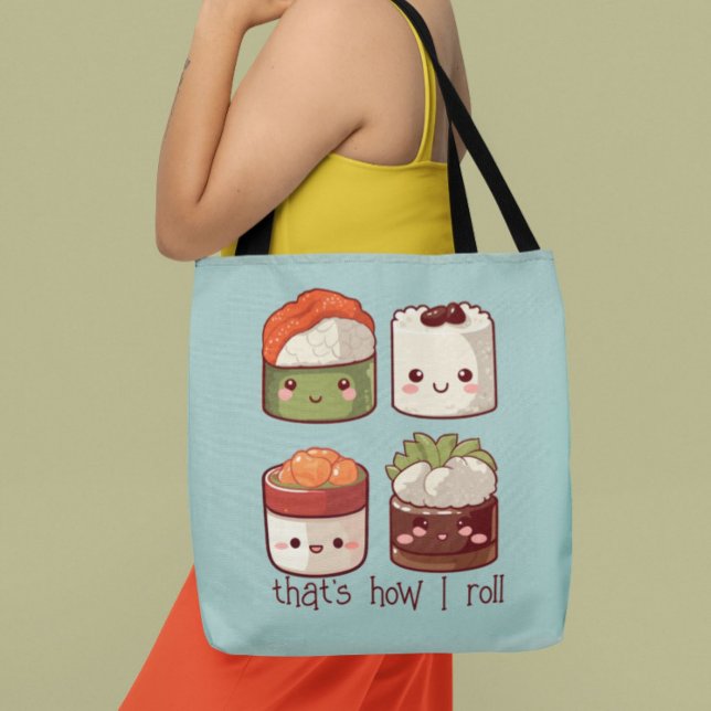 That's How I Roll Cute Kawaii Sushi Tote Bag (Creator Uploaded)
