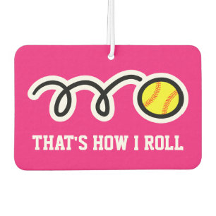 That's how i roll funny softball car air car air freshener