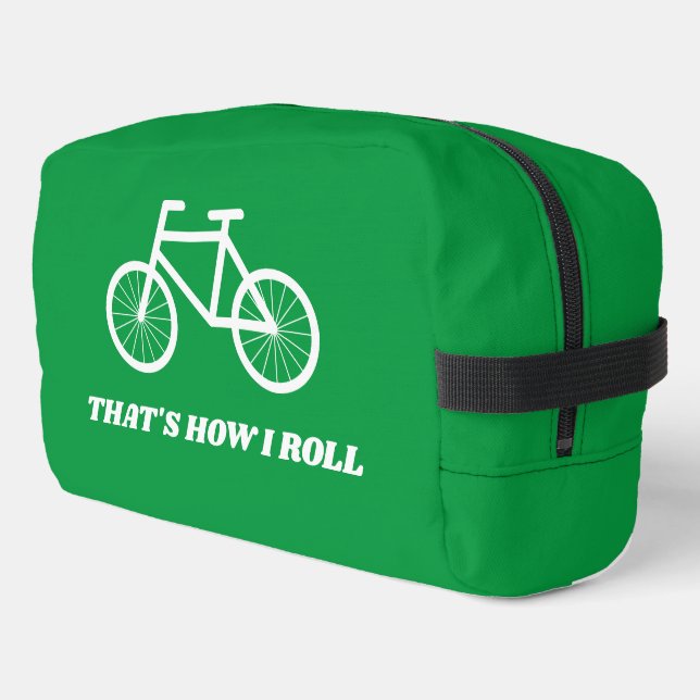 That's how i roll funny toiletry bag for bicyclist (Left Corner)