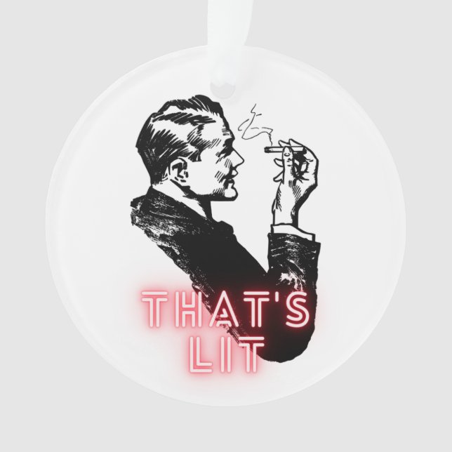 That's Lit - Funny Retro Vintage Smoker Ornament   (Front)