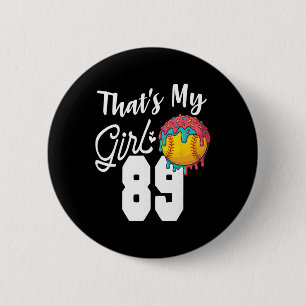 That's My Boy Softll 89 Number Mom Dad Number #89 6 Cm Round Badge