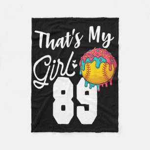 That's My Boy Softll 89 Number Mom Dad Number #89 Fleece Blanket