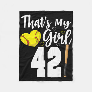 That's My Girl Number #42 Softll Number 42 Fleece Blanket
