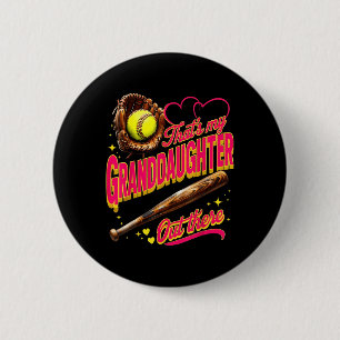 Thats My Granddaughter Out There Softball Grandma 6 Cm Round Badge