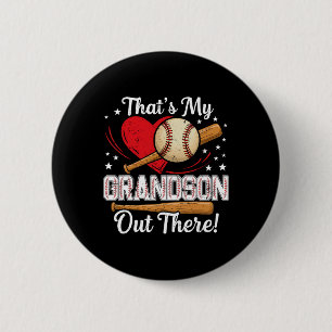 Thats My Grandson Out There Baseball Grandma Baseb 6 Cm Round Badge