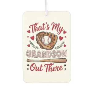 That's My Grandson Out There Baseball Grandma Car Air Freshener