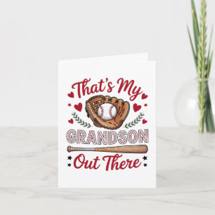 That's My Grandson Out There Baseball Grandma Holiday Card