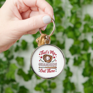 That's My Grandson Out There Baseball Grandma Key Ring