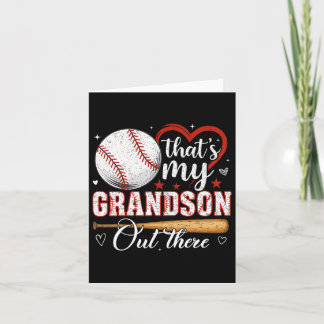 That's My Grandson Out There Baseball Grandma Moth Card