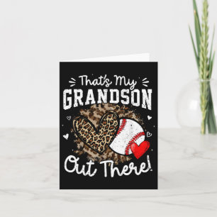That's My Grandson Out There Baseball Grandma Moth Card
