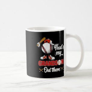 That's My Grandson Out There Baseball Grandma Moth Coffee Mug