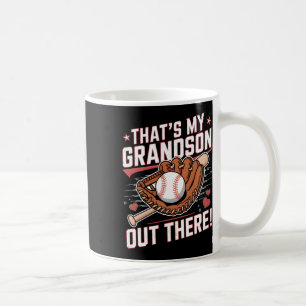 That's My Grandson Out There Baseball Grandma Moth Coffee Mug