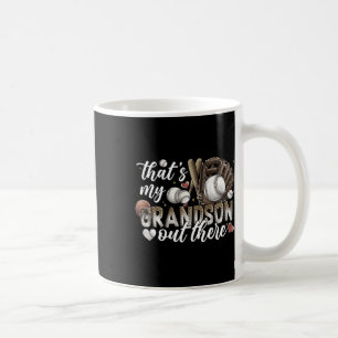 That's My Grandson Out There Baseball Grandma Moth Coffee Mug