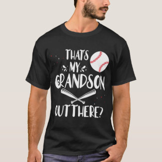 That's My Grandson Out There Baseball Grandma Moth T-Shirt
