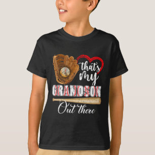 That's My Grandson Out There Baseball Grandma Moth T-Shirt