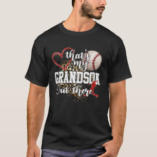 That's My Grandson Out There Baseball Grandma Moth T-Shirt
