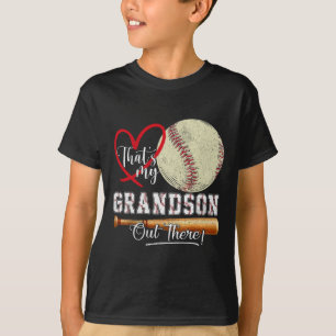 That's My Grandson Out There Baseball Grandma Moth T-Shirt