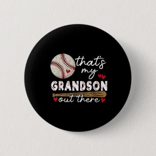 Thats My Grandson Out There Baseball Grandma Mothe 6 Cm Round Badge