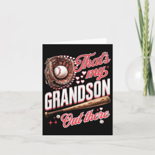Thats My Grandson Out There Baseball Grandma Mothe Card