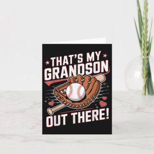Thats My Grandson Out There Baseball Grandma Mothe Card