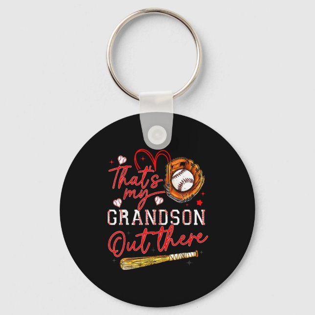 Thats My Grandson Out There Baseball Grandma Mothe Key Ring (Front)