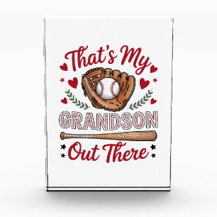 That's My Grandson Out There Baseball Grandma  Photo Block